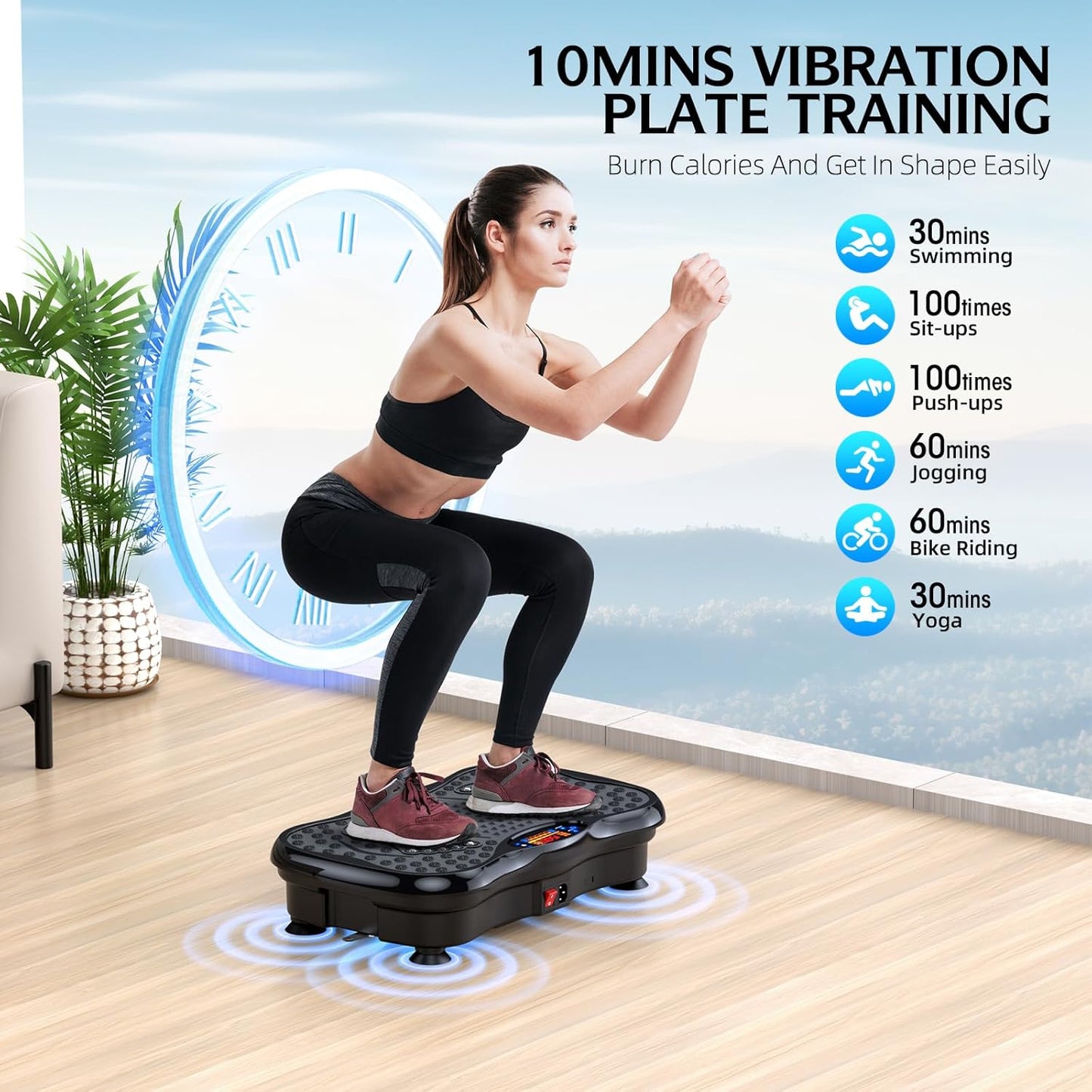 SOBO vibration plate For Weight Loss Fitness vibration platform Vibration Plate Exercise Machine,Whole Body Vibration Plate Machine Vibration Plate - 1 YEARS Warranty