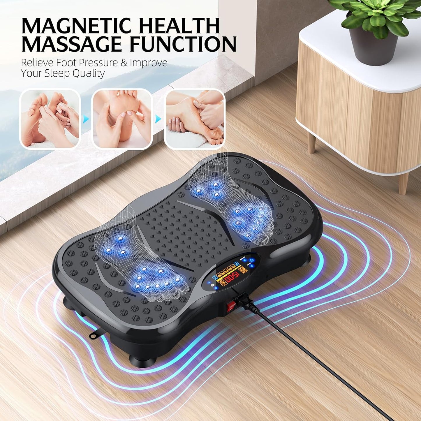 SOBO vibration plate For Weight Loss Fitness vibration platform Vibration Plate Exercise Machine,Whole Body Vibration Plate Machine Vibration Plate - 1 YEARS Warranty