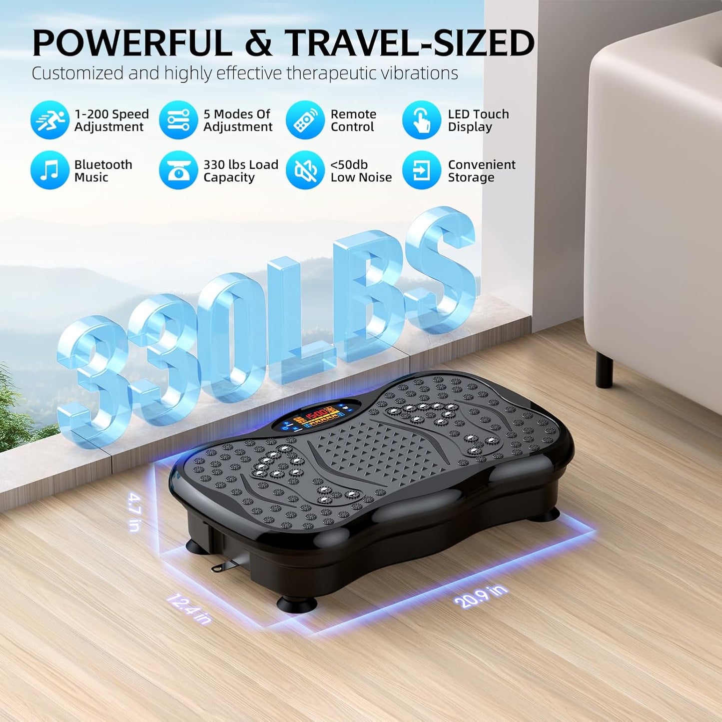 SOBO vibration plate For Weight Loss Fitness vibration platform Vibration Plate Exercise Machine,Whole Body Vibration Plate Machine Vibration Plate - 1 YEARS Warranty