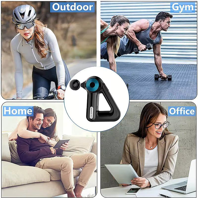 SOBO HEALTH CARE PRODUCT Cordless Massage Gun|Deep Tissue Percussion Body Massage Machine For Pain Relief|8 Specialized Heads|Massager Machine For Full Body,Battery Powered