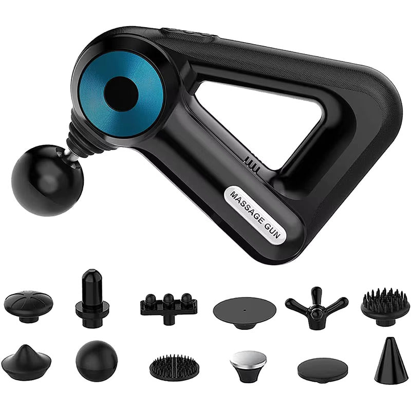 SOBO HEALTH CARE PRODUCT Cordless Massage Gun|Deep Tissue Percussion Body Massage Machine For Pain Relief|8 Specialized Heads|Massager Machine For Full Body,Battery Powered
